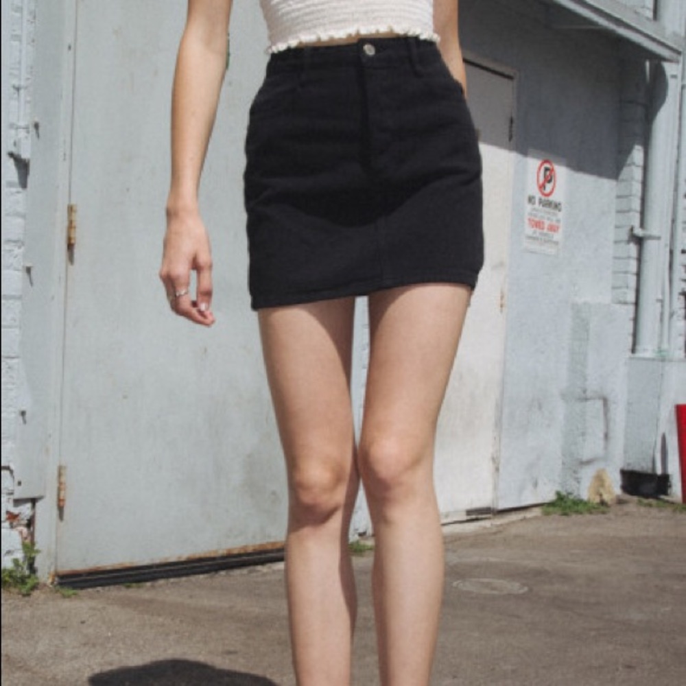 Brandy Melville Black Denim Skirt